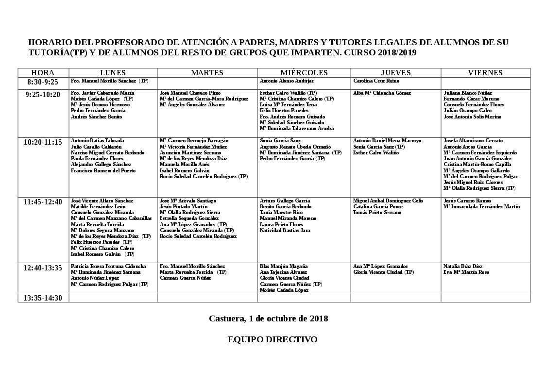horario atencion padres 2018 2019