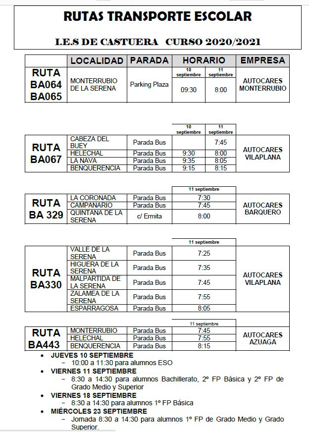 horario