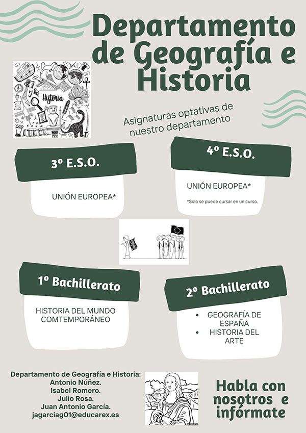 Cartel Departamento de Historia