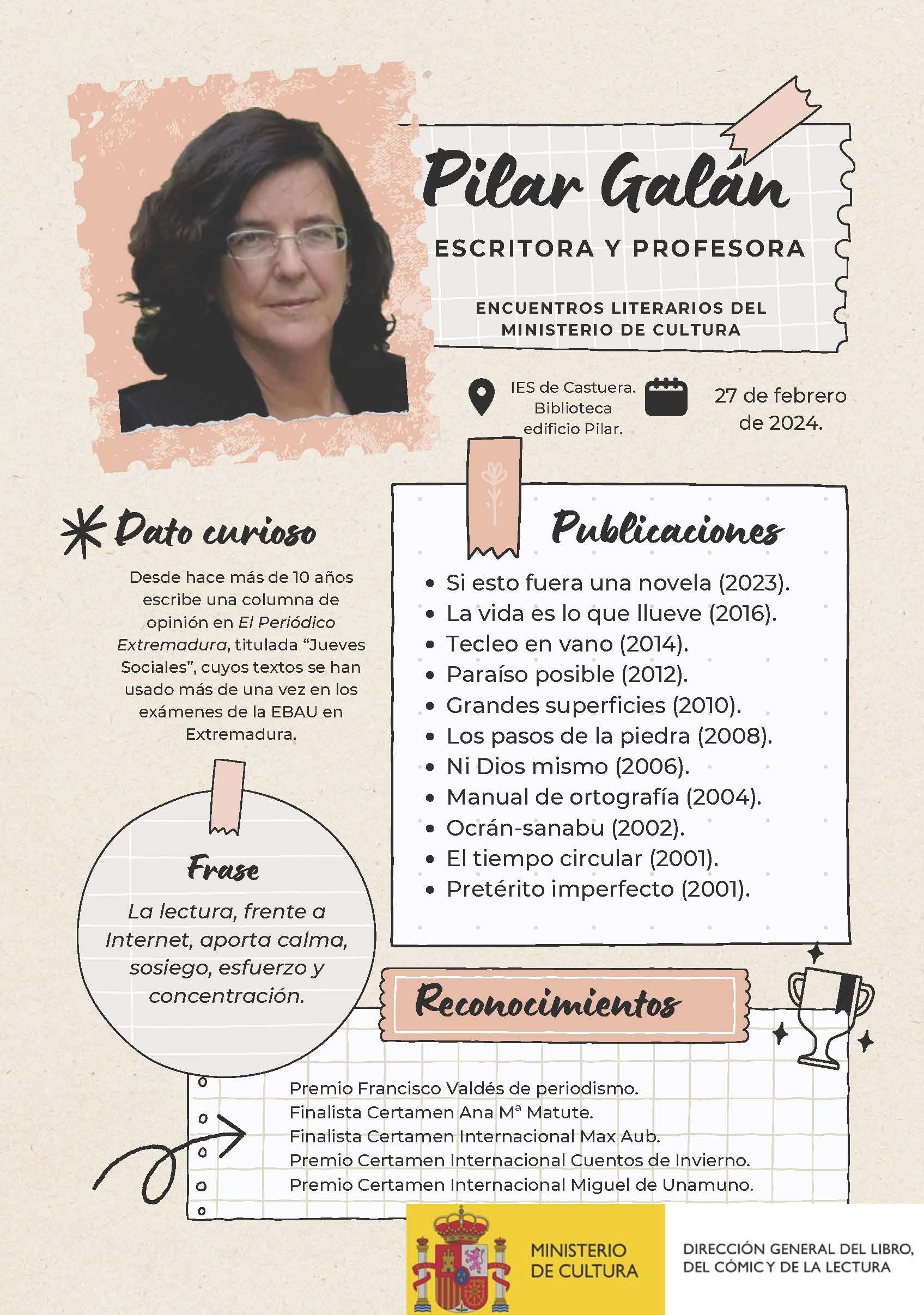 Cartel Pilar Galan