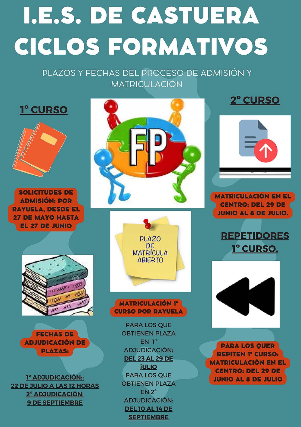 Poster admision y matriculacion menos peso
